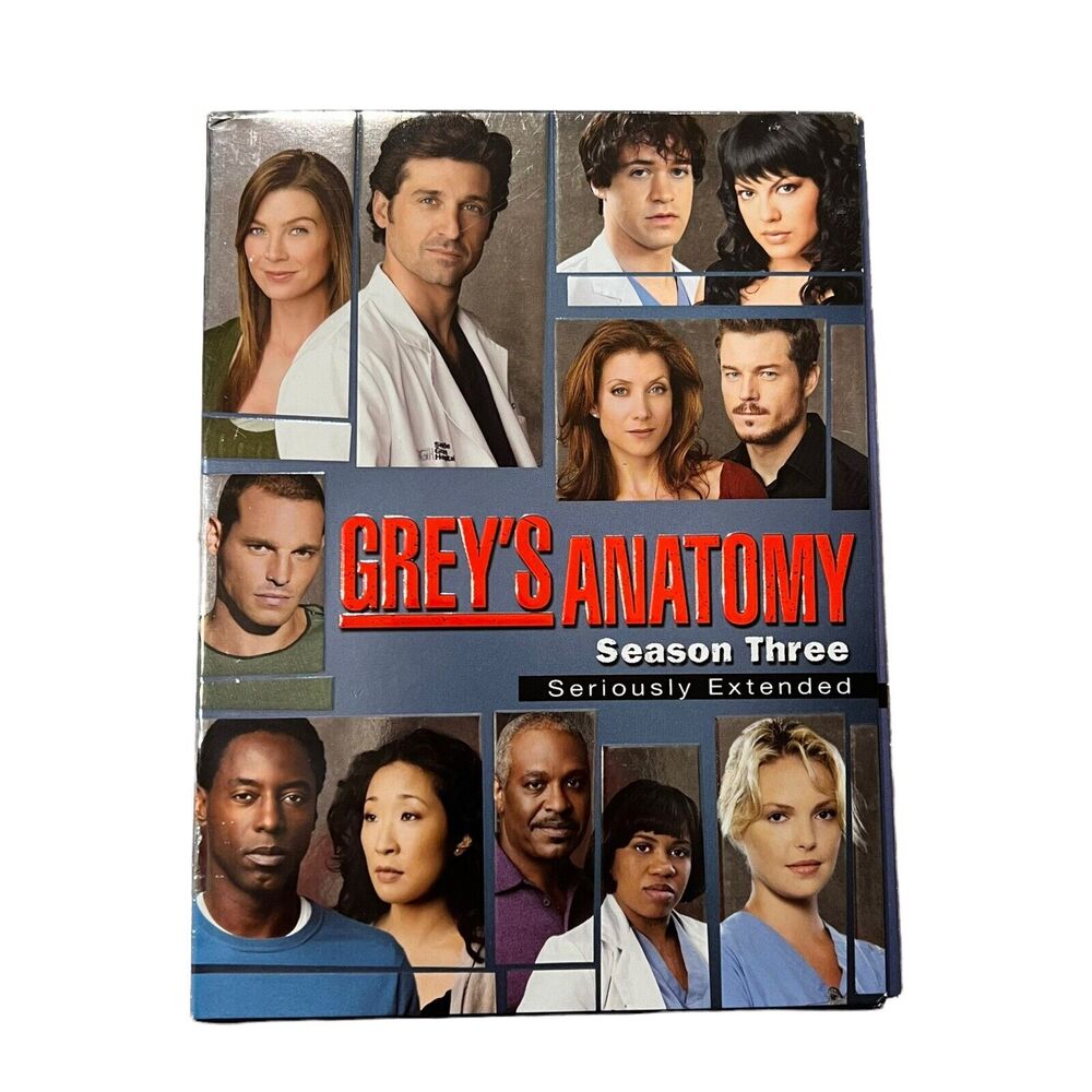 Greys Anatomy Season Three Seriously Extended DVD 2006 Y2K Hospital Medical TV